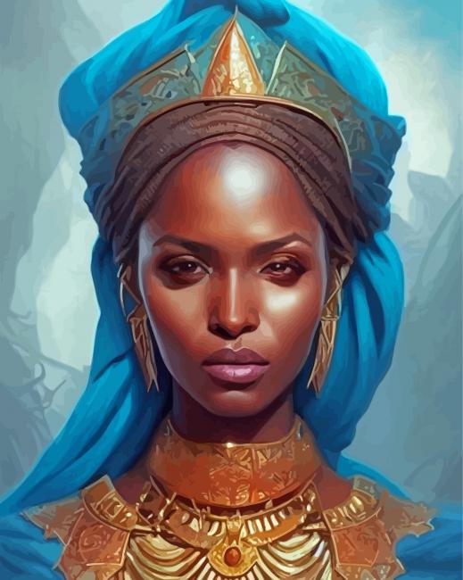 African Lady paint by numbers