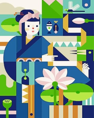 Asian Lady paint by numbers