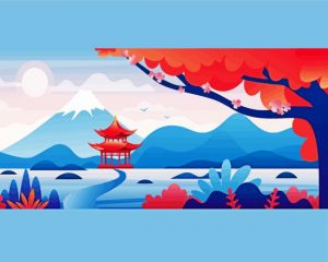 Chinese Landscape paint by numbers