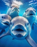 Cute Dolphins paint by numbers