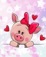 Cute Pig paint by numbers