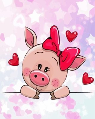 Cute Pig paint by numbers