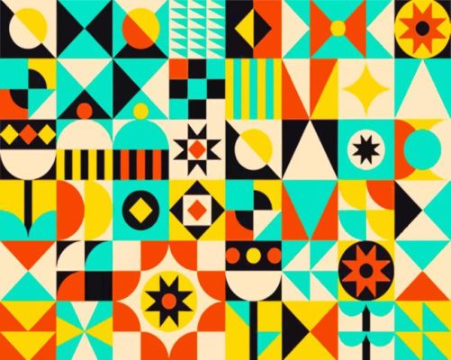 Geometric Art paint by numbers