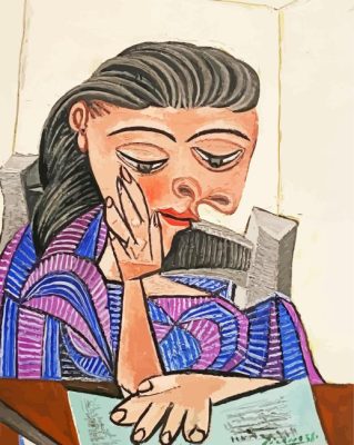 Girl Reading By Picasso paint by numbers