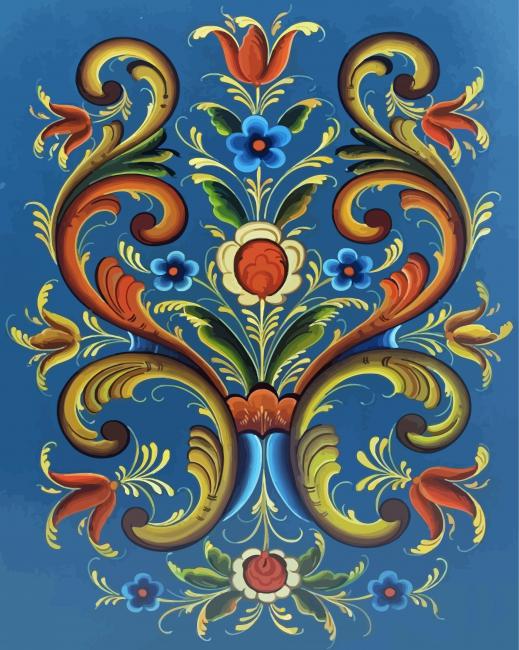 Rosemaling paint by numbers