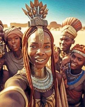 Africans Selfie paint by numbers