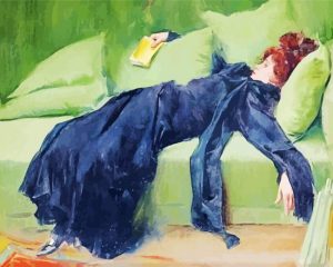 Decadent Young Woman After The Dance paint by numbers
