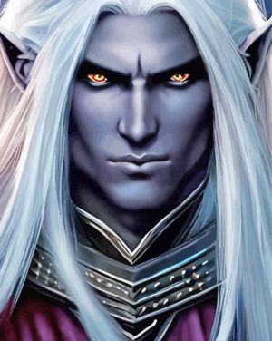 Drizzt Dourden Dungeons And Dragons paint by numbers