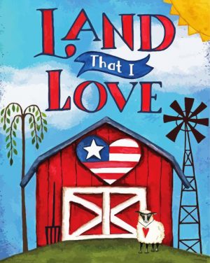 Land That I love paint by numbers