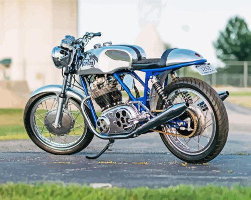 Norton 750 Commando paint by numbers