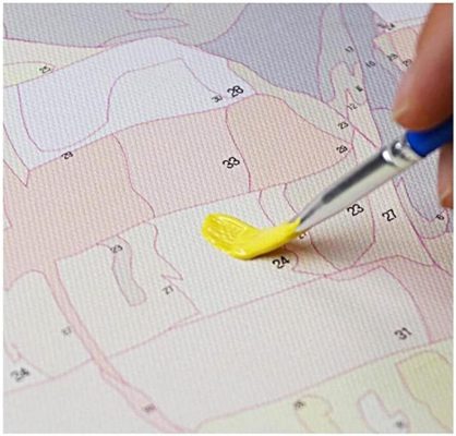 Paint by numbers canvas