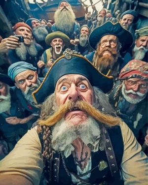 Pirates Selfie paint by numbers