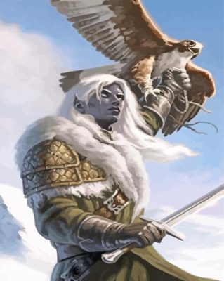 Aesthetic Drizzt Dourden paint by numbers
