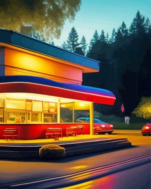 Aesthetic Diner paint by numbers