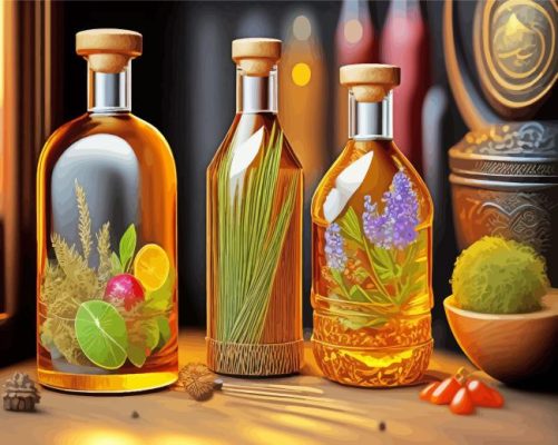 Aesthetic Oily Culinary Herbs paint by numbers