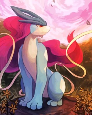 Suicune Pokemon Paint By Numbers