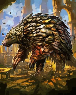 Giant Pangolin paint by numbers