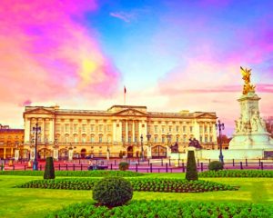 Buckingham Palace Sunset Paint By Numbers