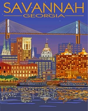 Georgia Savannah Poster Paint By Numbers