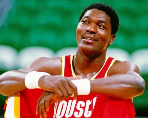 Basketballer Hakeem Olajuwon Paint By Numbers 