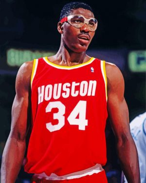Hakeem Olajuwon Basketballer Paint By Numbers
