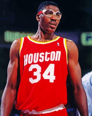 Hakeem Olajuwon Basketballer Paint By Numbers