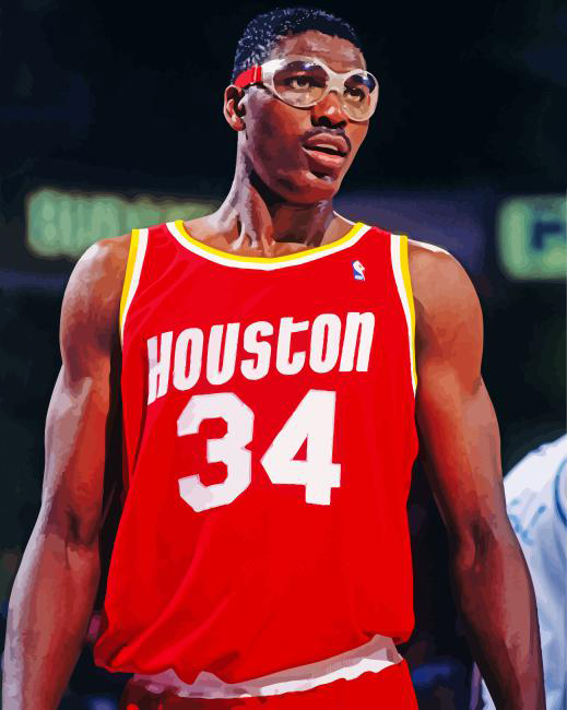 Hakeem Olajuwon Basketballer Paint By Numbers