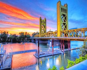 Sacramento Tower Bridge Paint By Numbers