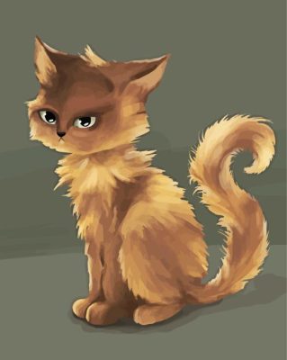 Stylized cat paint by numbers