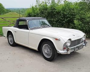 Vintage Triumph TR4A Paint By Numbers
