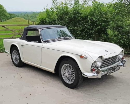 Vintage Triumph TR4A Paint By Numbers 