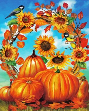 Autumn Wreath paint by numbers