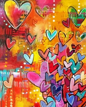 Stream of Hearts Paint By Numbers