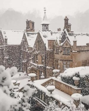 Winter Castle In The Cotswolds Paint By Numbers