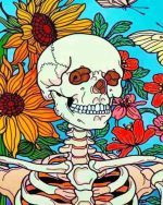 Aesthetic Floral Skull Paint By Numbers