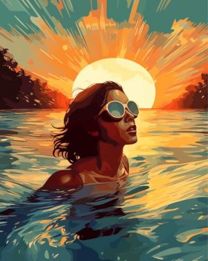 Woman Swimming Paint By Numbers