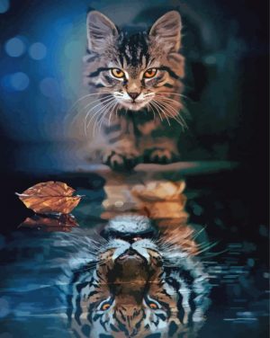 Tiger cat paint by numbers