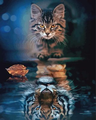 Tiger cat paint by numbers