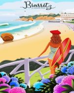 Biarritz Poster Paint By Numbers