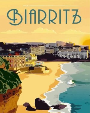 Aesthetic Biarritz Poster Paint By Numbers