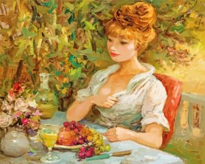 Classy Woman By Marcel Dyf Paint By Numbers