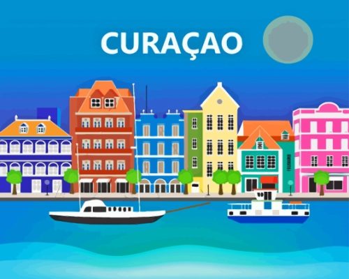 Curacao Illustrated Poster Paint By Numbers