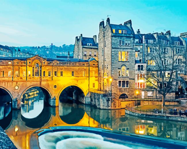 Bath England Evening Paint By Numbers