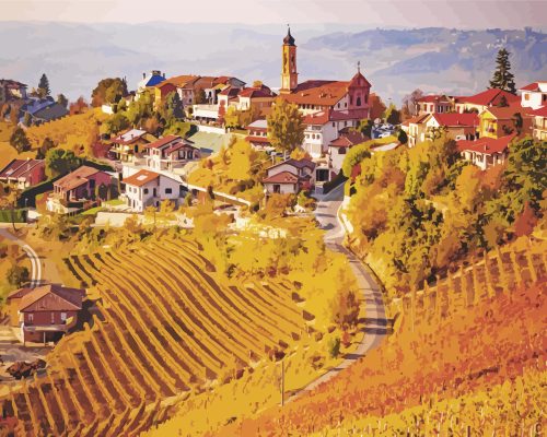 Treiso Piedmont Italy Paint By Numbers