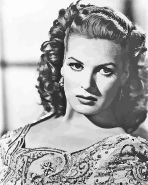 Black And White Maureen OHara Paint By Numbers