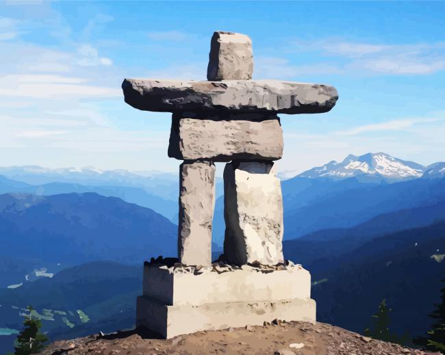 Inukshuk Whistler Paint By Numbers