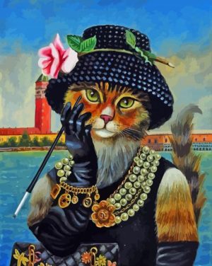 Classy Deco Cat Paint By Numbers