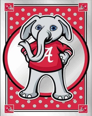 Alabama crimson Tide Big Al Paint By Numbers