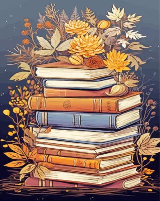 Aesthetic Autumn Books Paint By Numbers 