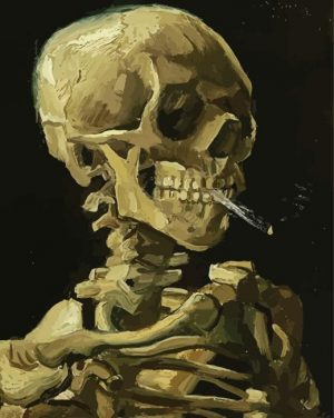 Smoking Skull Paint By Numbers